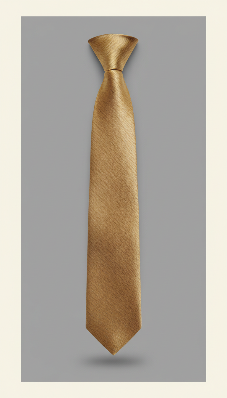 Brushed Gold Silk Tie